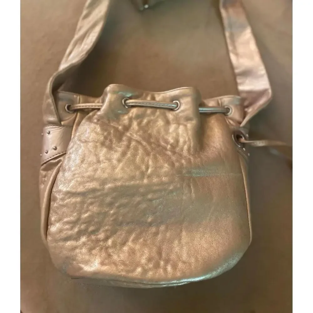 Badgley Mischka  Metallic Bucket Bag with Tassel - Picture 4 of 10